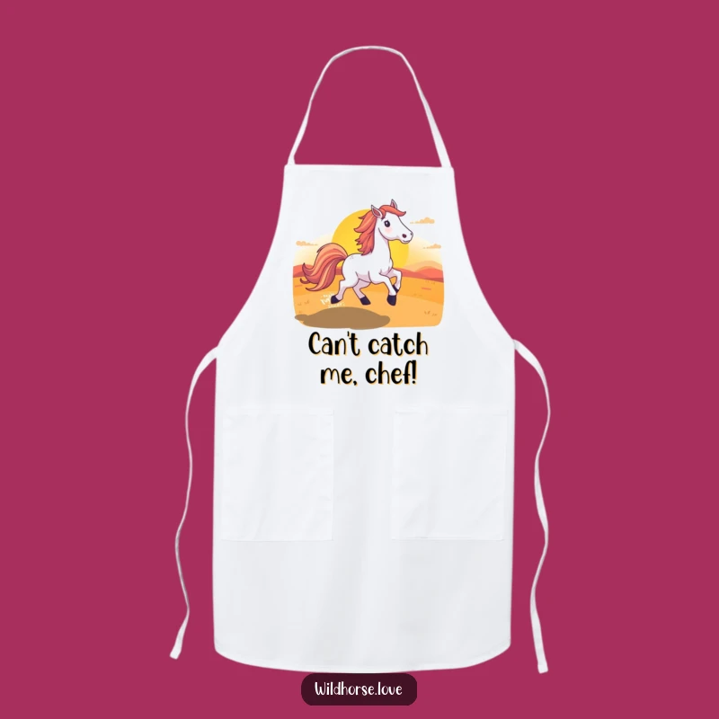 Funny Horse Apron: Chef Equine Sunset Runner, Kitchen Fun Gift
