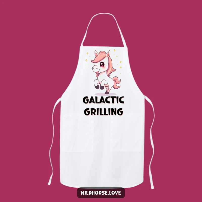 Funny Horse Stardust Apron: Chef Horse Magical Kitchen Gear, Gift