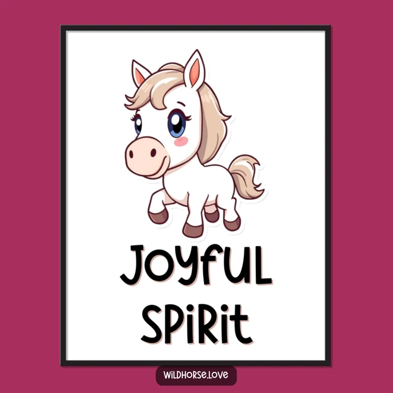 Funny Horse Bucking Digital Art: Pure Energy for Instant Decor, Gift