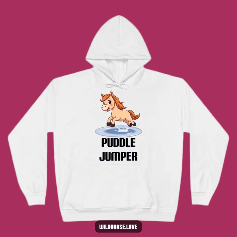 Funny Horse Puddle Hoodie: Cozy Joyful Horse Sweatshirt, Great Gift