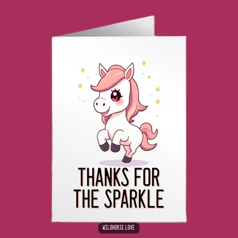Free Printable Thank You Card: Horse's Stardust Thanks, Humorous Downloadable Greeting