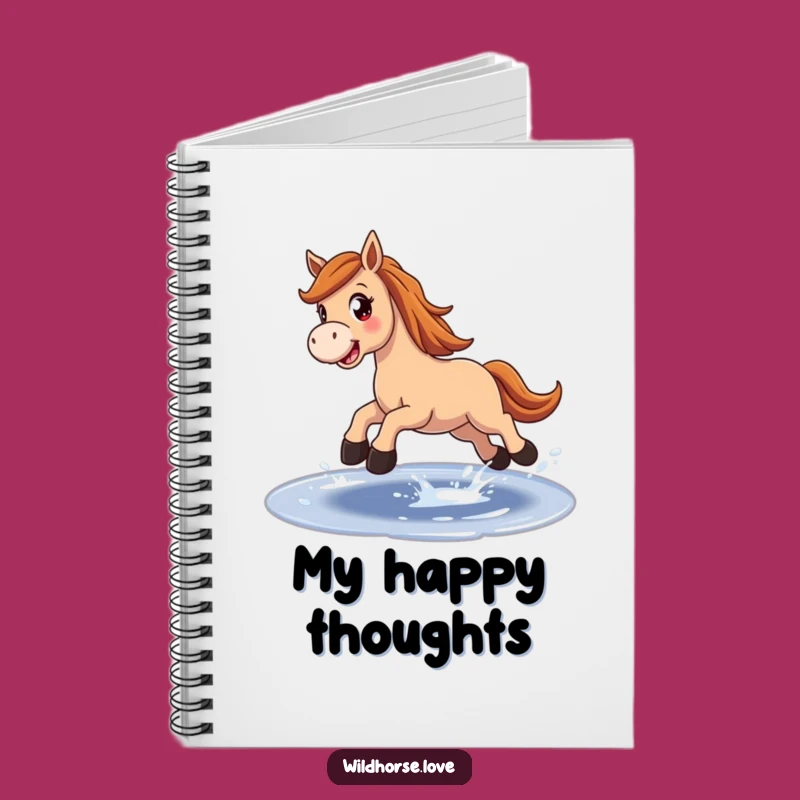 Funny Horse Puddle Notebook: Joyful Horse Journal for Riders, Gift